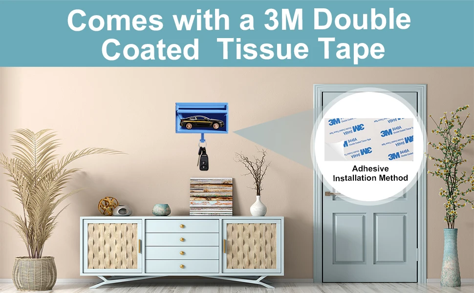 Key Holder for Wall Car Garage Key Holder with Opening Door Car Garage with Open