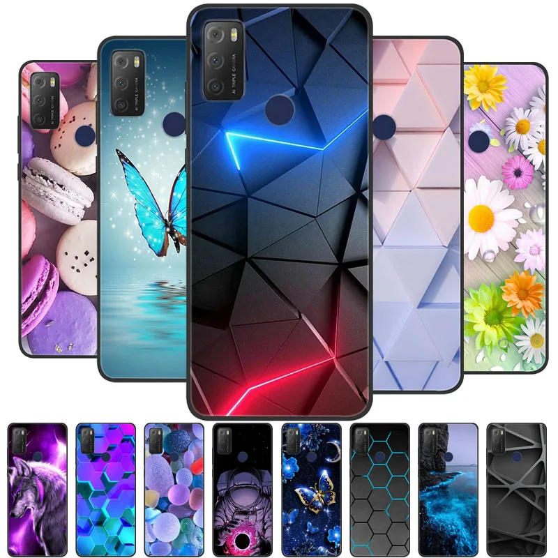 Silicone Soft TPU Phone Cover with Floral and Animal Design - Protective Bumper Case