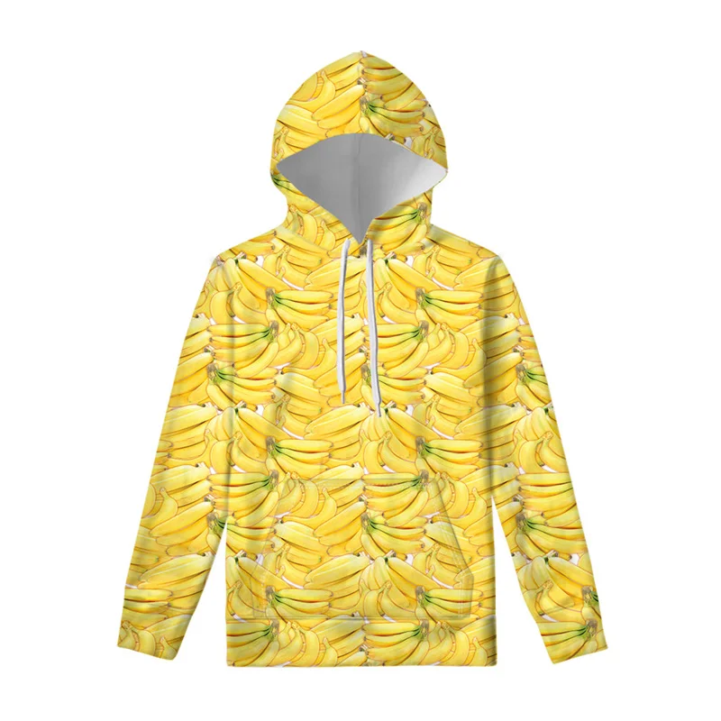 

Cartoon Tropical Fruits Graphic Hoodie For Men Fashion Street Casual 3D Printed Banana Hoodies Long Sleeve Pullover Swearshirt
