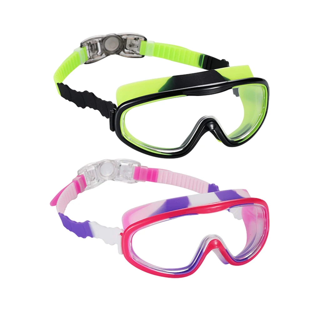 

PC Dynamic Swimming Goggles For Boys And Girls Adjustable Size Clear viewFor 6-12 Years And Comfortable The Large type 2