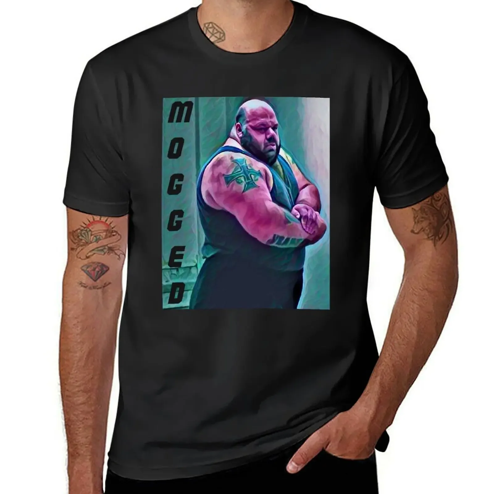 

Kyriakos Grizzly Mogged T-Shirt vintage clothes summer top men t shirt