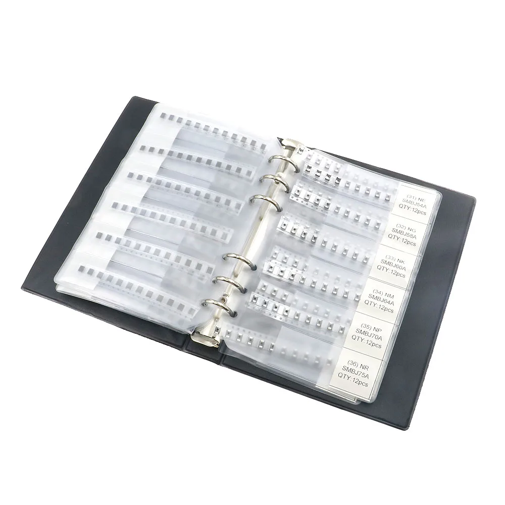 564Pcs 47Value one/Two Way TVS Diode Assorted kit SMBJ5.0A-SMBJ188A Sample Book