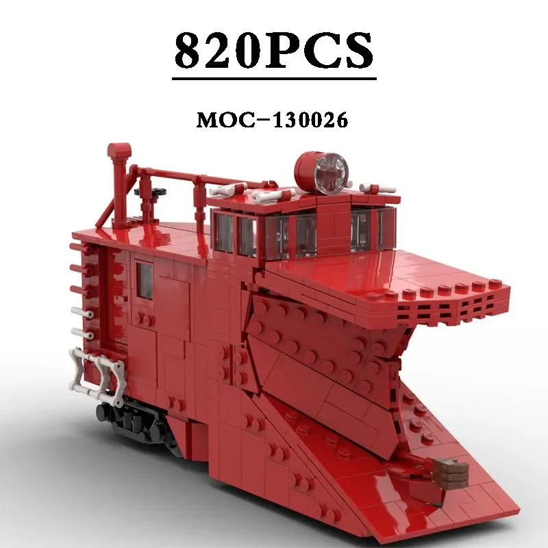 MOC-130026 겨울 곤돌라 눈 쟁기 퍼즐 조립 빌딩 블록 장난감 모델, 어린이..