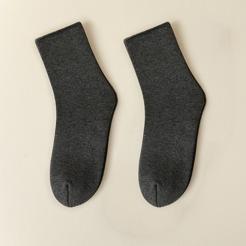 winter socks men's padded and thickened warm snow socks Korean version of the mid-calf men's versatile socks winter floor socks