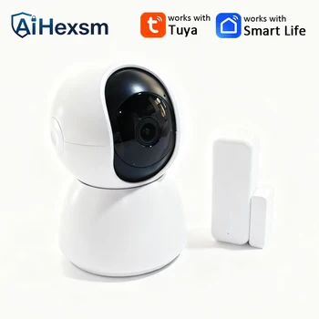 WiFi Camera HD 1080P Surveillance Auto Tracking Wireless Security System Alarm Kits Door Open Motion Detector alarm isHome APP 1