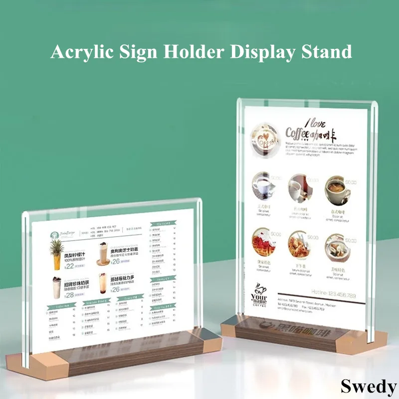 

A6 105x148mm Table Acrylic Plastic Menu Paper Holder Display Stand Price Label Tags Photo Picture Poster Frame