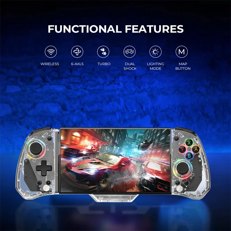 

LinYuvo KS44 JoyPad Gamepad For Nintendo Switch wireless Controller games 6Axis Controllers with Grip Support Wake-up Funct