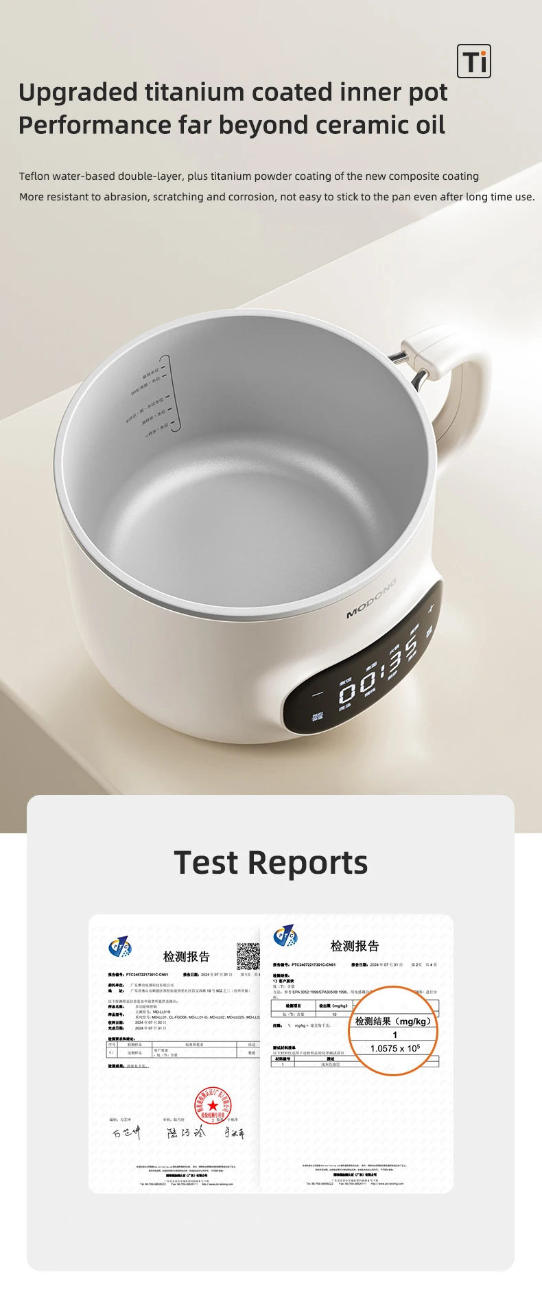 Description Picture 4 of item2.0L Electric Rice Cooker Smart Cooking Pot Multicooker Lunch Box Rice Cookers Dormitory Hot Pot Non-stick Electric Skillet 220V