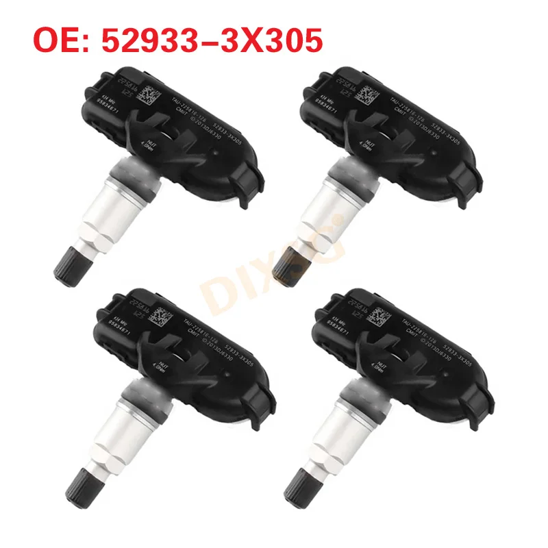 4Pcs TPMS Tire Pressure Monitor Sensor 52933-3X305 For Hyundai Elantra 2013- ix35 For Kia Cerato YD TD Rio 2014-