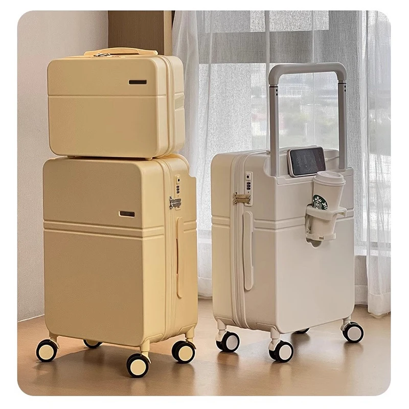 New Wide Pull Rod Female Suitcase Makeup Bag 20