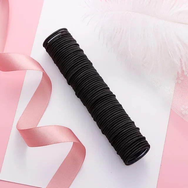 Enhanced Product Title:  
  
High Elastic Hair Ties - Durable Black Rubber Bands
