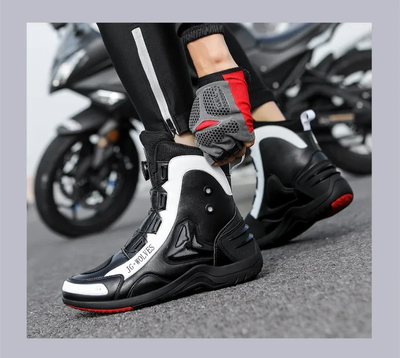 Riding Tribe Motorcycle Boots Men's Motorbike Shoes Racing Bicycle
