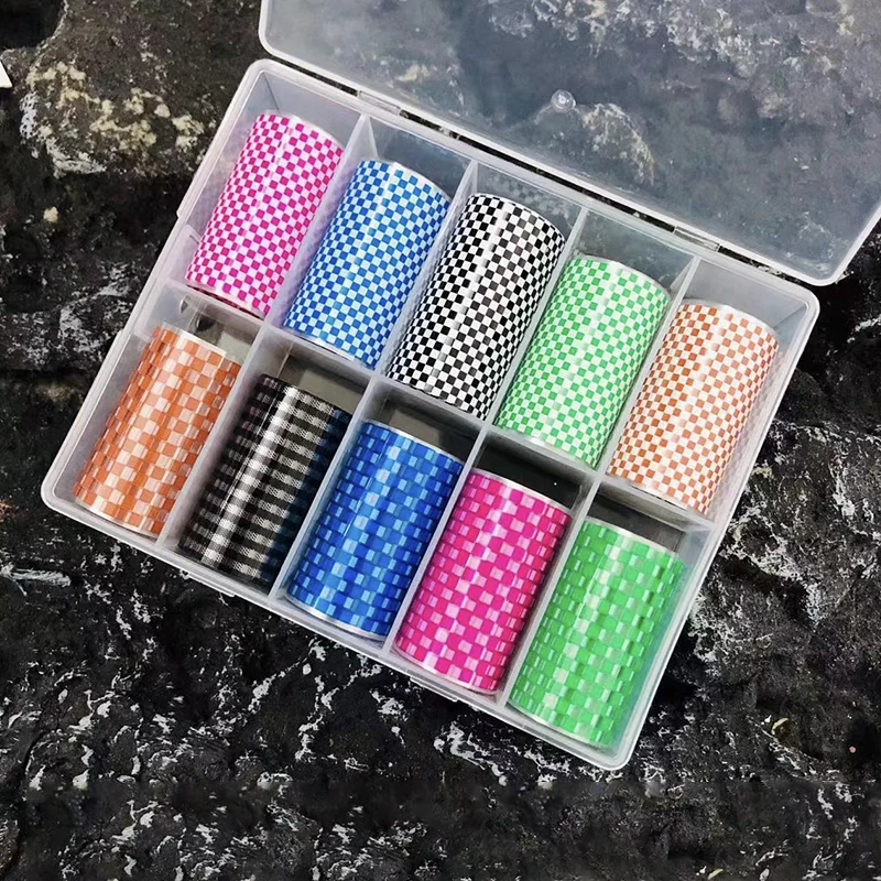 10 rolls Girl Cartoon Print Animal Nail Foils Stickers Decal Sliders Transfer Foil Wrap Leopard Nail Art Sticker 4