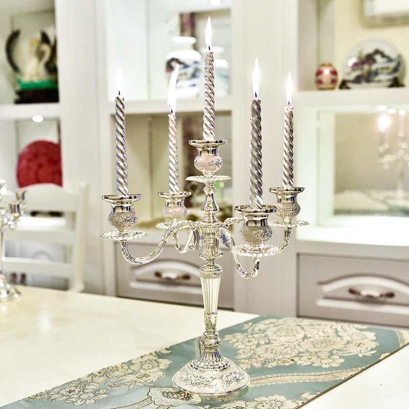 

Romantic Unique Candle Holder Birthday European Aesthetic Luxurious Candle Holder Vintage Small Portavelas Table Decoration