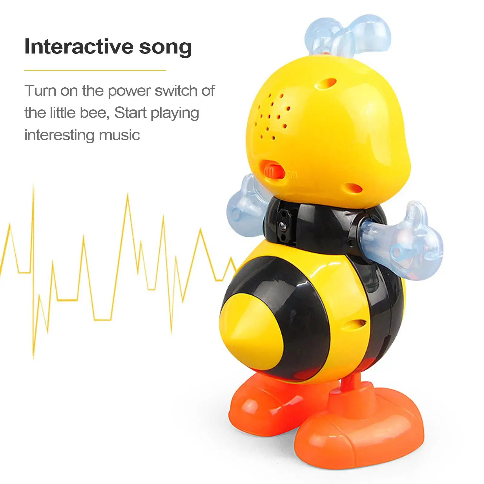 Abeja Musical Bailarina Con Luces – Juguete Interactivo De 13.5 X 11 X 20 Cm, Para Estimulación Sensorial, Viajes Y Regalos