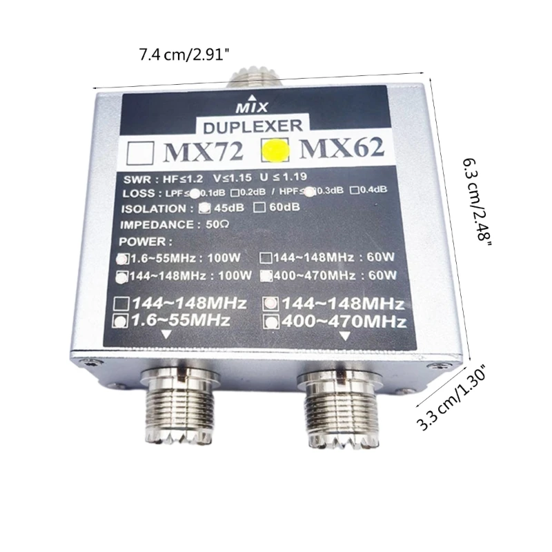 Dropship Versatile Duplexer Different Frequency MX62 Antenna Coupler Improve Signal Reception Suitable for FT857D FT911