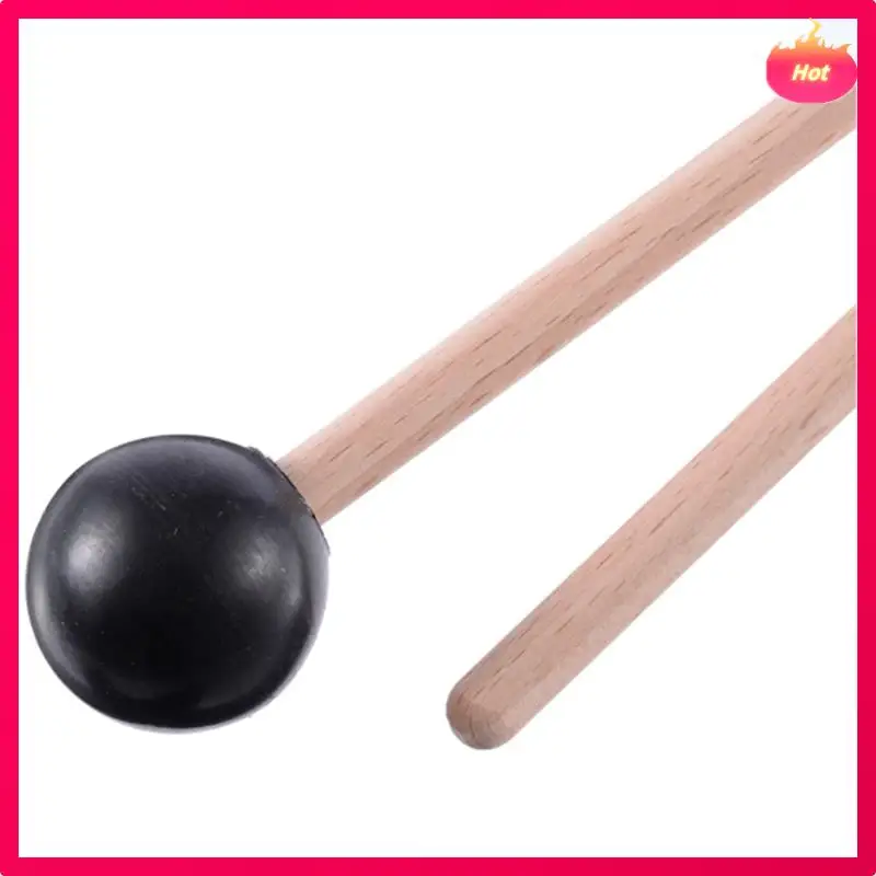 Multi 6Pcs Soft Rubber Head Sticks Wood Handle Bell Mallets For Glockenspiel Xylophone Bell Music Instruments Parts Black