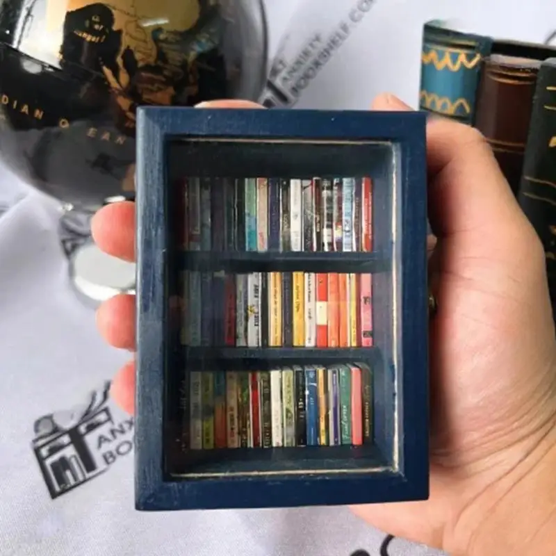 

Новинка, креативная книжная полка Против тревоги, украшение ручной работы, деревянная книжная полка, игрушки для снятия стресса, украшение для дома, подарок