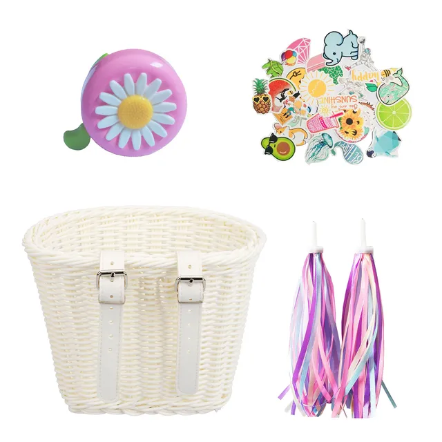 Bike Basket Kids Bike Basket Front Girls Bicycle Basket Bicycle Basket For Girls Adjustable Front Handlebar Bike Basket DIY Bike 1