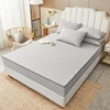 Six Sided All Inclusive Waterproof Mattress Cover With Zipper Urine-proof Bed Cover Solid Color Mattress Protector Pad Bedspread 3