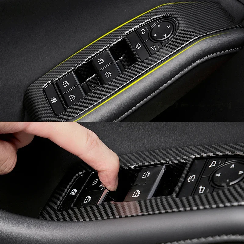 Car engine start button cover car engine start button sticker car styling stickers car button repair stickers Car Window Glass Lift Switch Button Cover Trim Sticker For Mazda 3 Axela BP CX-30 DM Accessories