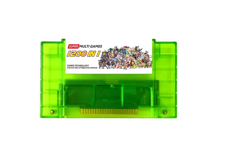 Yuswallow Super DIY Retro 1200 in 1 Pro VEDIO Game Cartridge For 16 Bit Game Console Card China Version