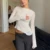 Sexy Lace Sheer T-shirt Cover-ups Women See Through Long Sleeve Asymmetrical Tees Shirt Ladies Floral Mesh Crop Tops Fashion