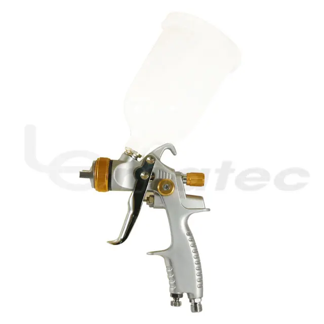 

Car Paint Spray Gun 1.3mm HVLP Gravity Feed 30cm Pattern Width LEMATEC Taiwan 1/4 inch Air Tool 600 ml Cup Nozzle
