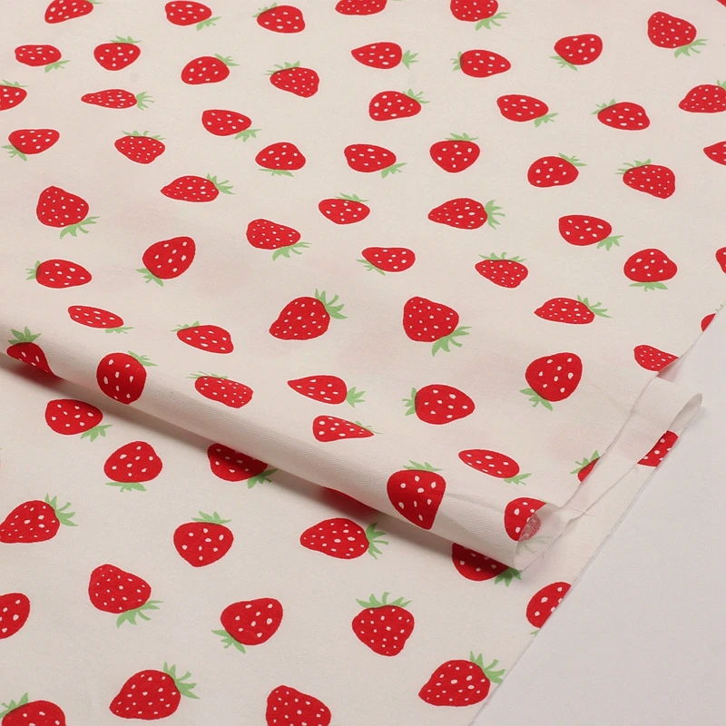 Red Series Cotton Twill Printed Fabric - Premium Quality for Handmade DIY Projects