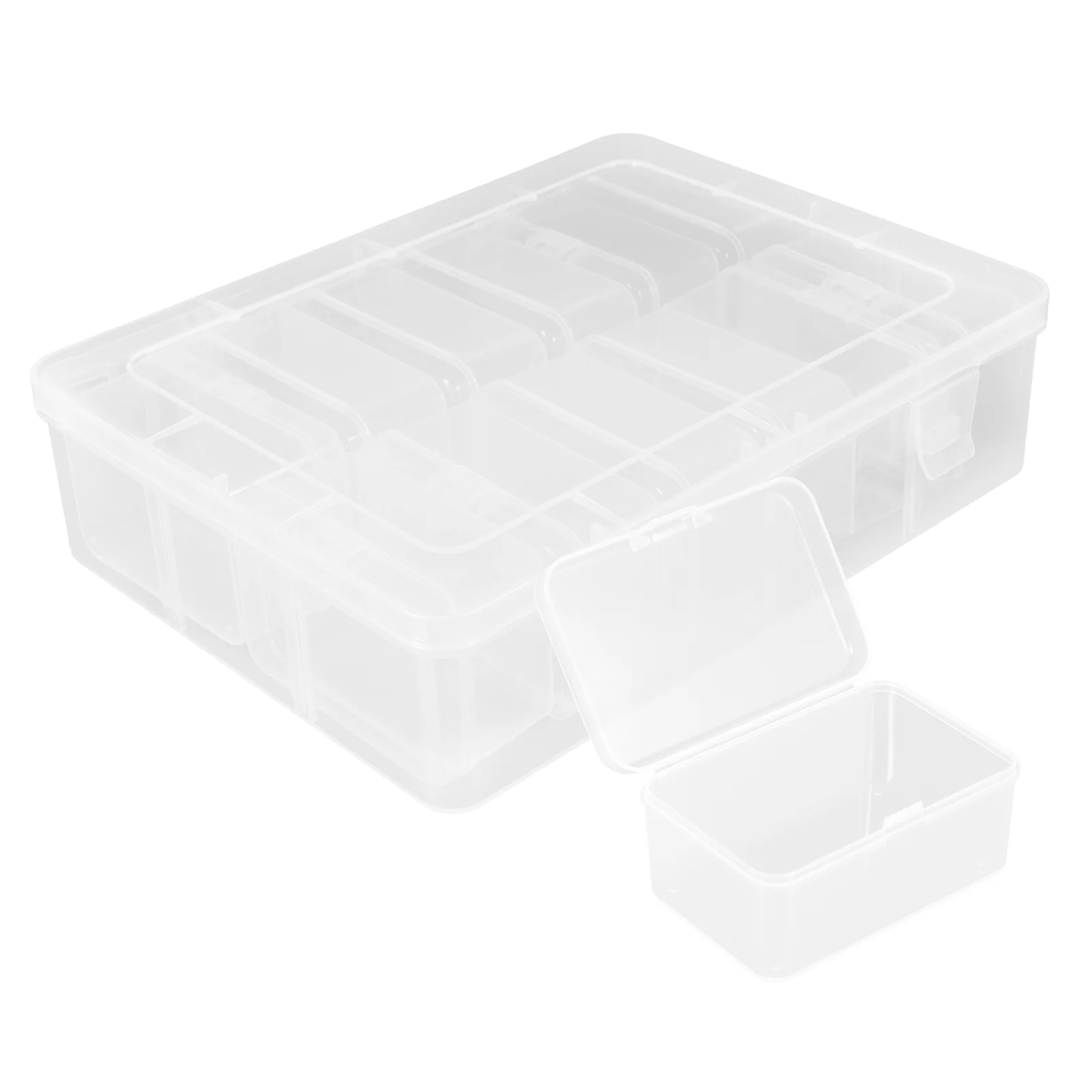 

1 Set of Clear Beads Storage Containers Empty Storage Cases Box Beads Storage Box with Lid