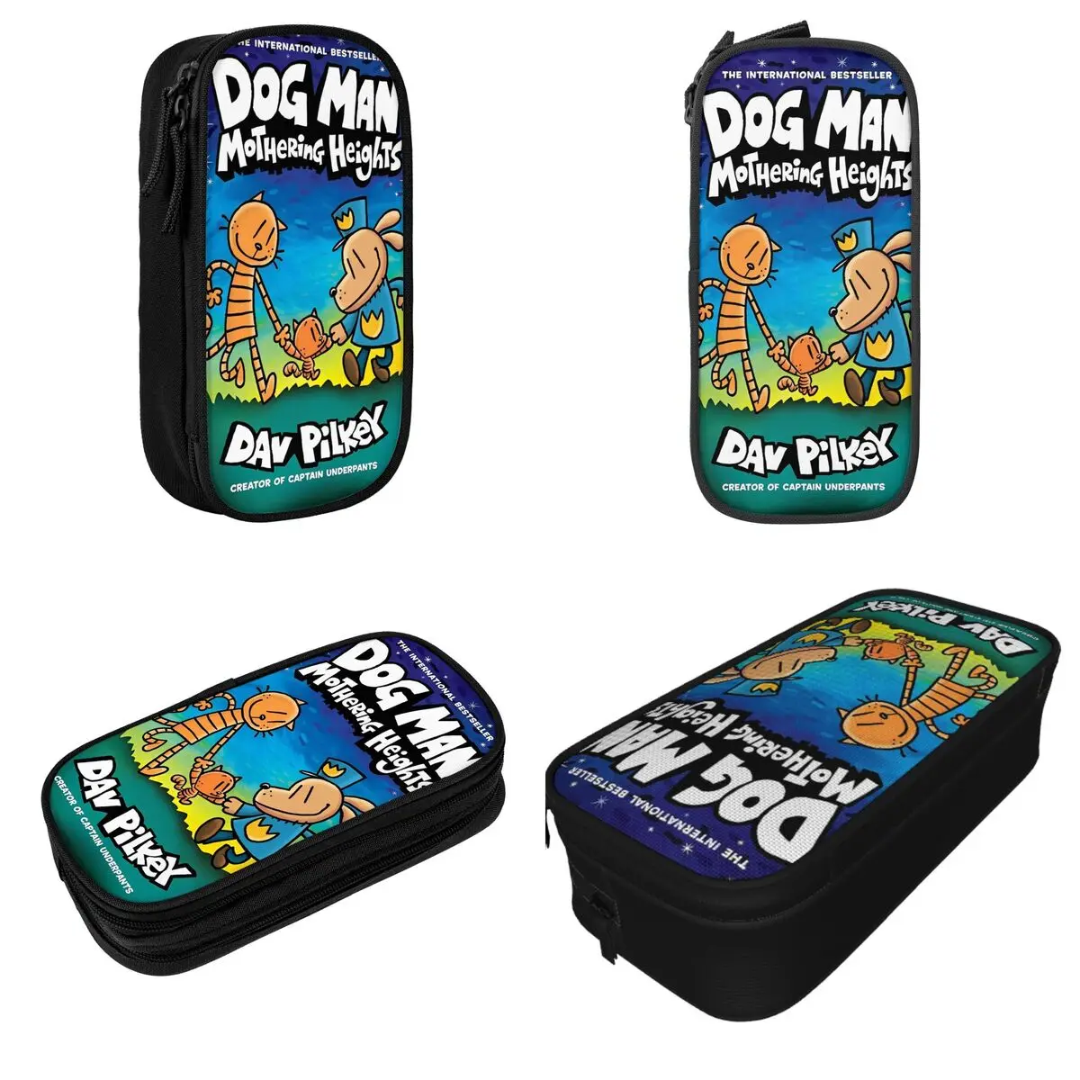 Lovely Dog Man Dogman Movie Comic Pencil Cases Cartoon Animal Pencilcases Pen Holder Kids Bags School Supplies Zipper Stationery 2