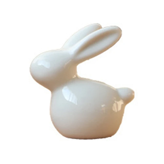 1Pc Keramik Hase Figurine Ostern Reinem Weiß Bunny Figuren Home Decor Kaninchen  Ornamente für Home Ostern Garten Micro Decor - AliExpress