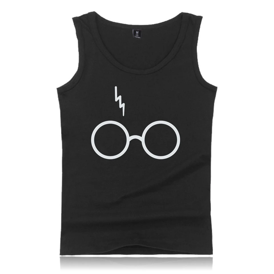 

Glasses printed bodybuilding tank tops men summer vest O-neck fitness tank top men hip hop fashion sleeveless shirt