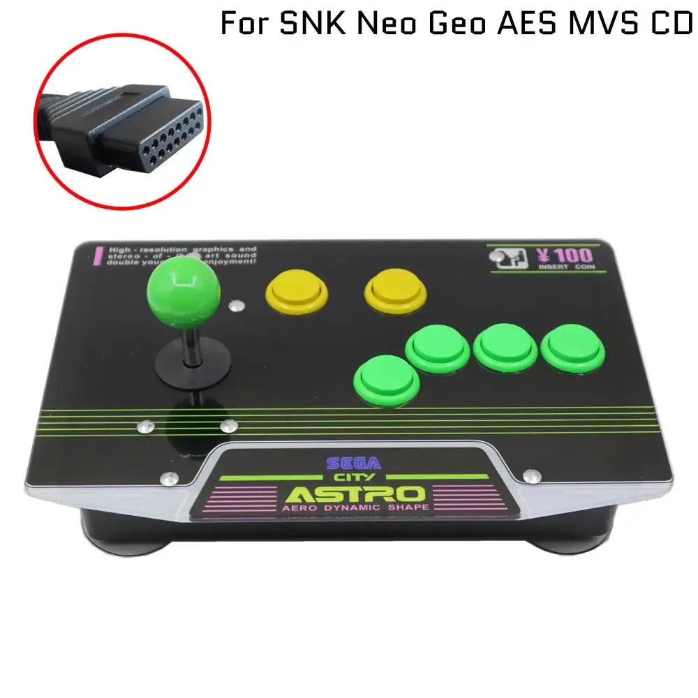 Snk Neo Geo Aes Mvs Cd Sega Astro City Mini Controller 15Pin Hitbox Stick Arcade Game Joystick Fightbox Console Di Gioco