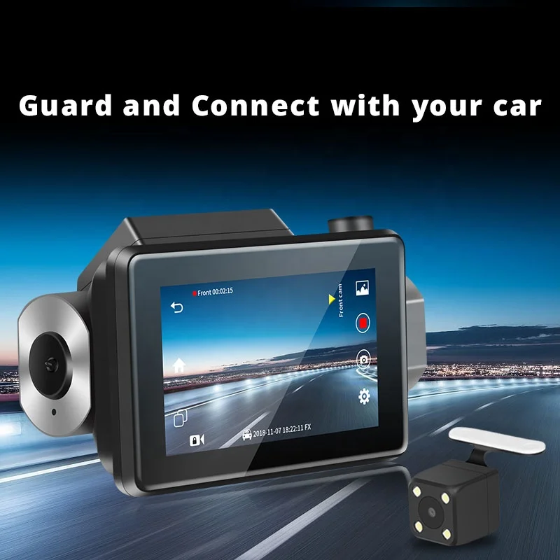 

Видеорегистратор автомобильный 3 дюйма, 1080P, GPS, Wi-Fi