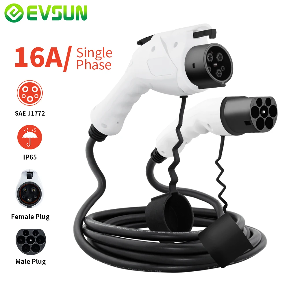 EV Charging Cable 16A 3.6KW for Electric Car Charger Station Type 1 to