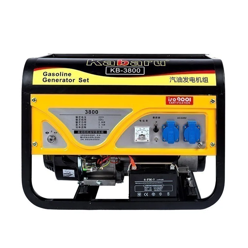 Gasoline Generator 220V 380V Household Small 6.5KW Single-phase Three-phase Silent Enlarged Wheel Flashlight Dual Start