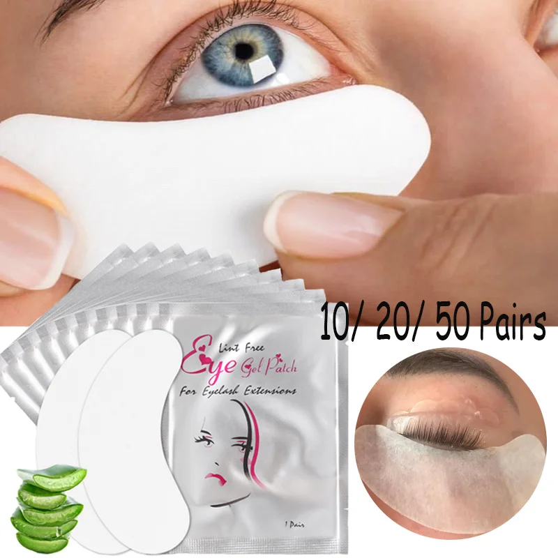 

10/20/50 Pairs Eyelash Extension Patch Grafted Eyelash Paper Pad Under The Eye Lint Free Soft Hydrating Eye Paper Sticker Supply