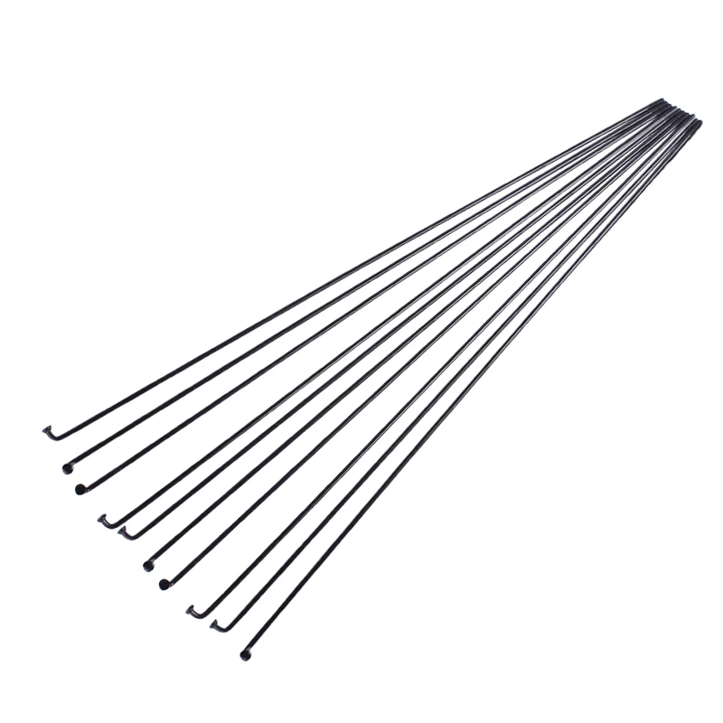 36pcs Mountain / Road Bicycle Steel Spokes 14G/14K J bend  45#Steel Spokes black Color 133-300mm Bicycle spokes  ﻿