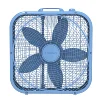 NEW 20" Cool Colors 3-Speed Box Fan with Weather-Resistant Motor, Blue, 22.5" High, B20310, USA 2