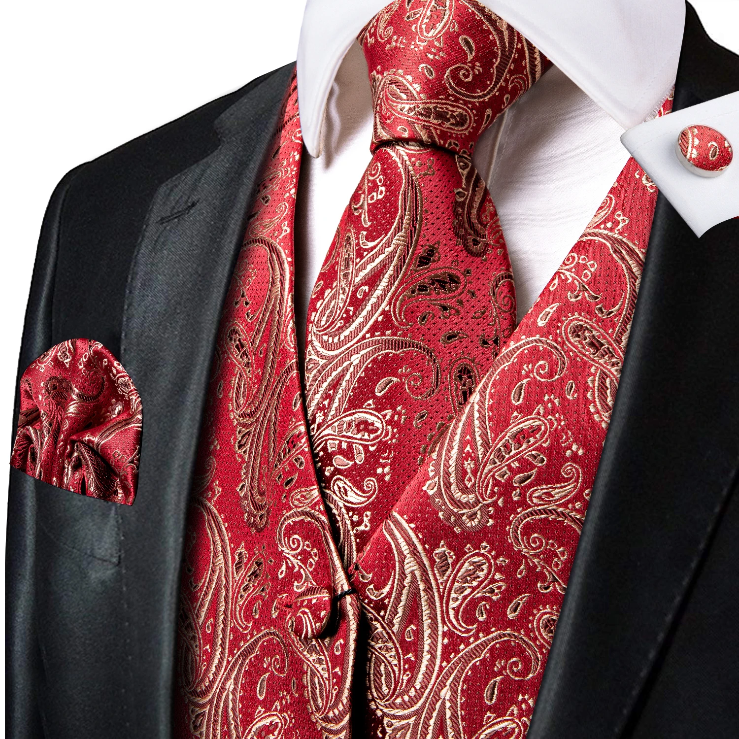 Рисунок 2 - Красный Коричневый мужской жилет