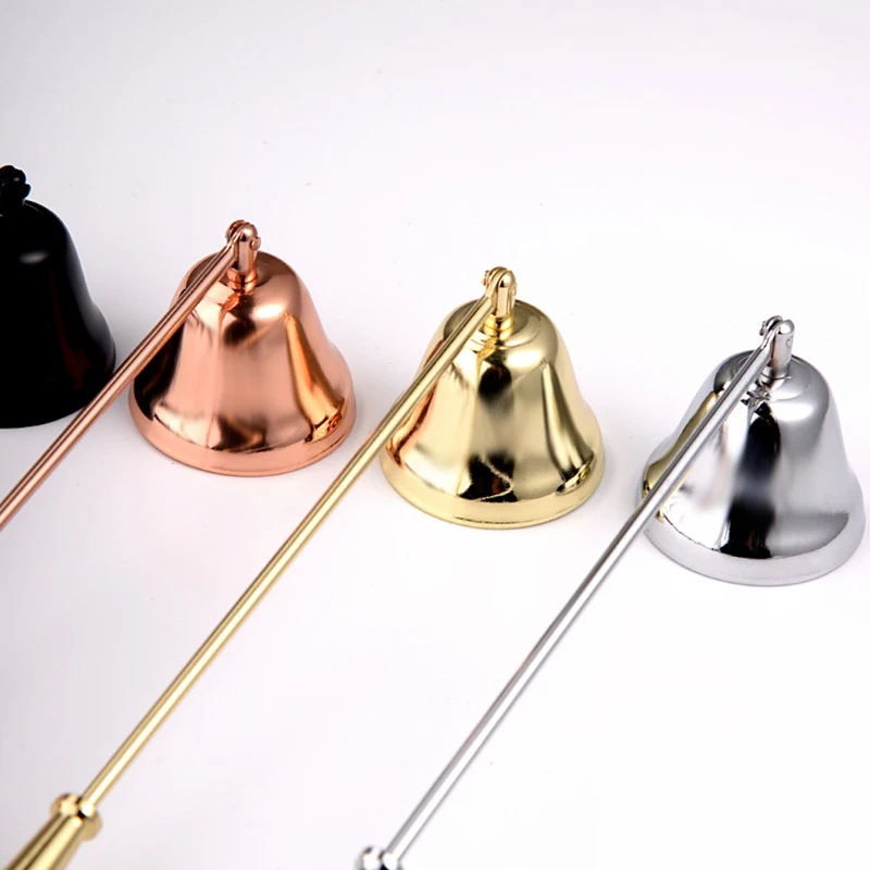 Vintage Metal Bell Shape Candle Snuffer Long Handle Banquet Extinguisher Candle Extinguisher Wedding Home Accessories