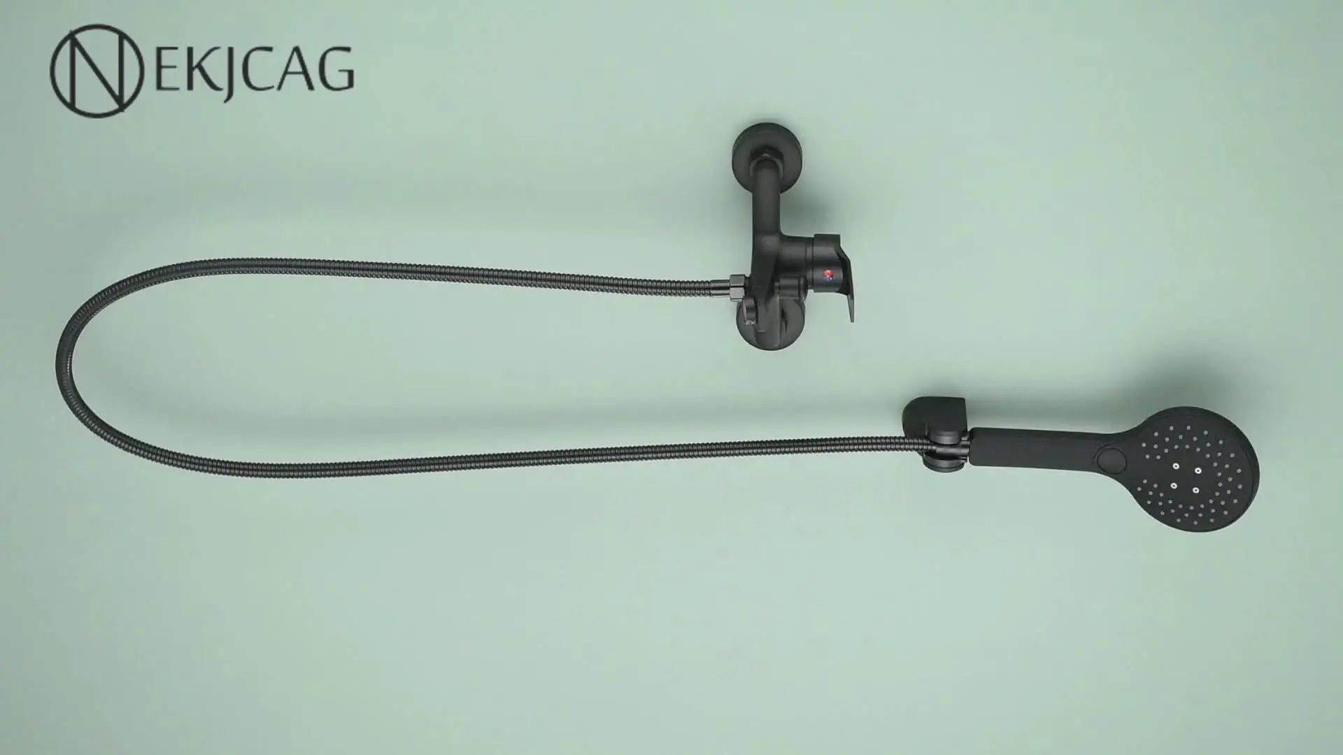 Mattschwarzes Duschventil-Set – Einhebel-Mischbatterie Für Wandmontage, NPT 1/2 Zoll
