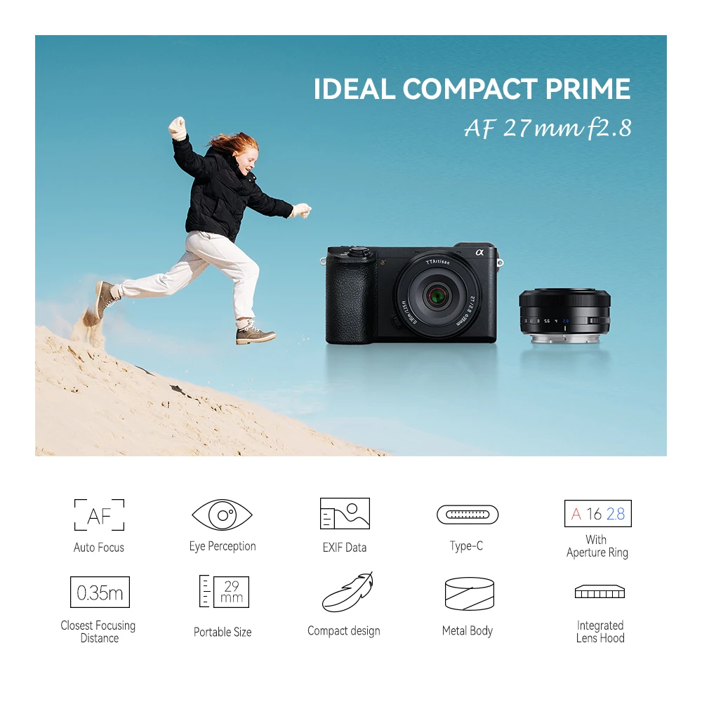 Фото TTArtisan Автофокус 27 мм F2.8 объектив камеры Fujifilm XF крепление для XA7 XT30 XPRO XE4 XS10 №2