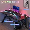 Esports Gaming Table K-shaped Modern Luxury Iron Computer Desks Ergonomic Gaming Player Computer Desk Simple Bedroom Office Desk 4