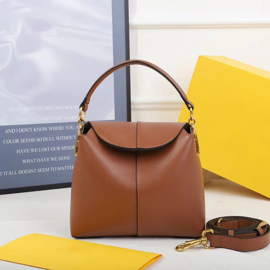 

Solid High Capacity Simple Design High Quality Elegant Women Shoulder Bag Leather Bucket Crossbody Bags for Women