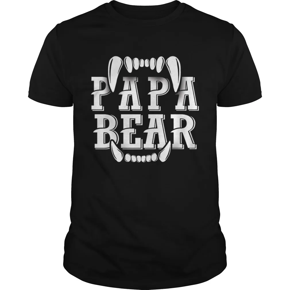 

Unique Design Papa Bear Father's Day Gift Mens T Shirt. Short Sleeve 100% Cotton Casual T-shirts Loose Top Size S-3XL