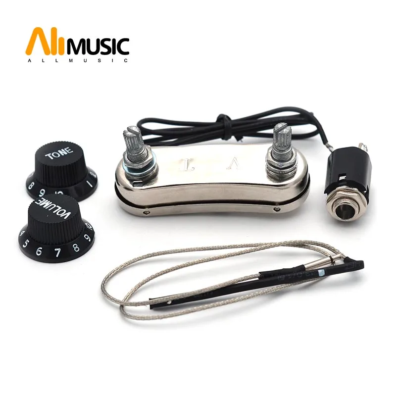 Pickup Piezoelettrico Preamplificatore Eq Passivo Per Chitarra Acustica Ps700 Con Manopola Di Controllo Della Velocità 500K 1 Volume 1 Tono