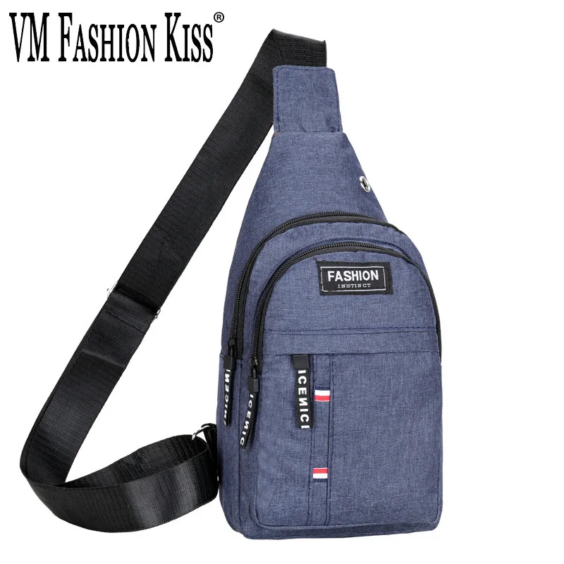 

VM FASHION KISS Men's Chest Bag New Korean-Style Casual Sports Water-Proof Shoulder Crossbody Bag Cross Body Chest Bag For Men