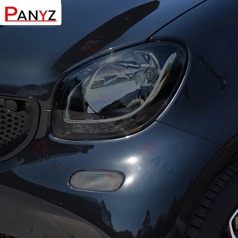 Per Smart Fortwo 453 2016-Present Pellicola Protettiva Per Fari Auto Fumed Black Tint Wrap Vinile Trasparente Tpu Protettivo